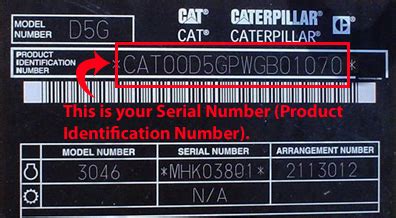 caterpillar serial number identification